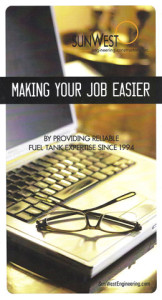 sun west engineering in chino california postcard from perry design and advertising - image